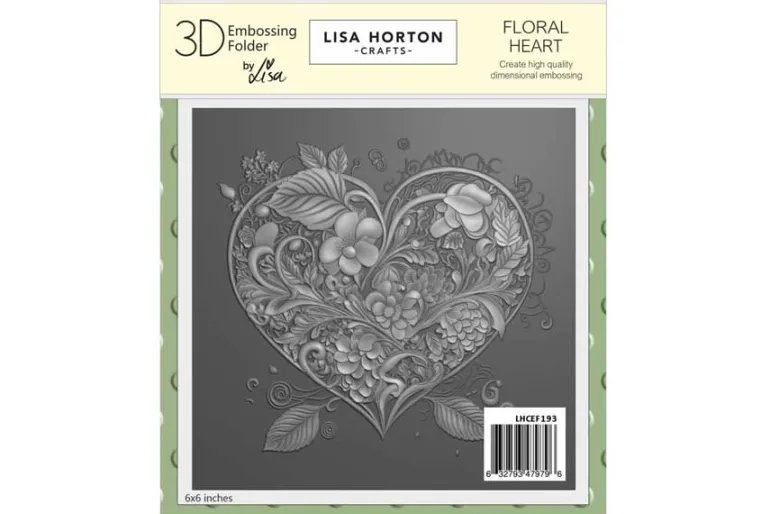 Lisa Horton Crafts Garden Greenery 5″ x 7″ 3D Embossing Folder