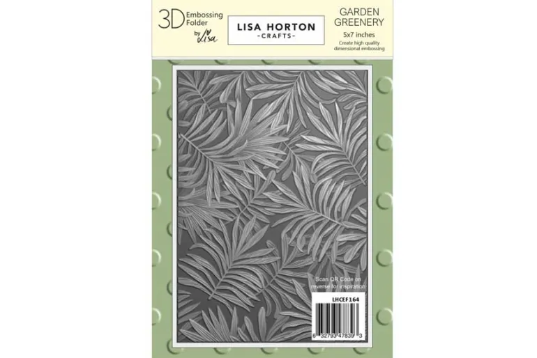 Lisa Horton Crafts Garden Greenery 5″ x 7″ 3D Embossing Folder
