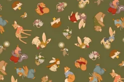 Little Forest Woodland Animal Towel Band cut, 22 1/2-in by 43-in