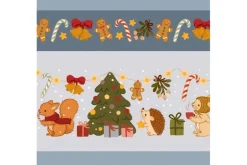 Little Forest Woodland Animal Towel Band cut, 22 1/2-in by 43-in