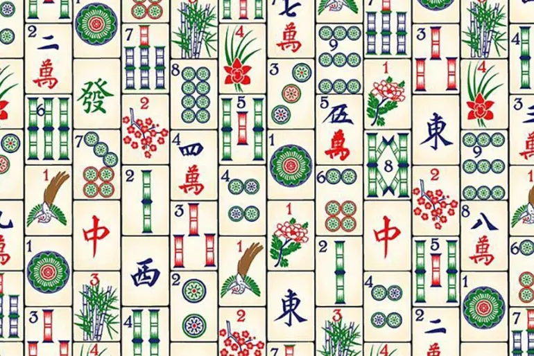 Mahjong Tiles Grid