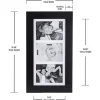 Malden International Collage Wall Frame – Black – 3 Openings at 5×7