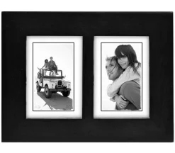 Malden Wood Picture Frame – Black Metal Double (view sizes)