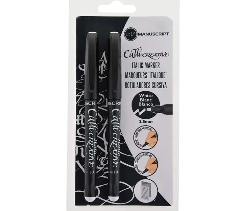 Manuscript Callicreative White Markers 2.5Mm – 2 Piece