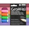 Marvy Uchida Graffiti Fabric Markers – Floral – 6 Piece