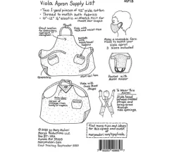 Mary Mulari Designs Viola Apron Sewing Pattern. MP 15