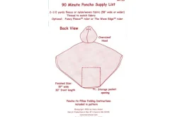 Mary Mulari 90 Minute Fleece Poncho for Adults Sewing Pattern