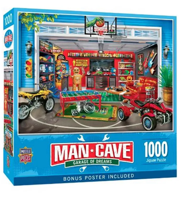 Masterpieces Man Cave Garage of Dreams Puzzle – 1000 Piece