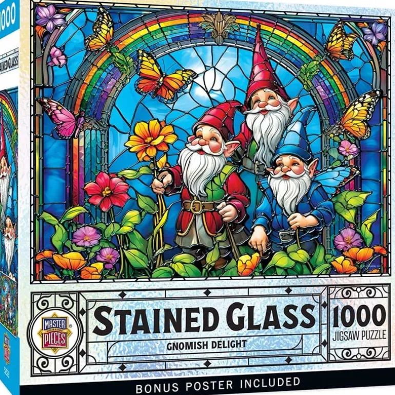 Masterpieces Stained Glass Gnomish Delight Puzzle – 1000 Piece