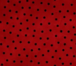 Maywood Studio Woolies Flannel Polka Dots Black on Red