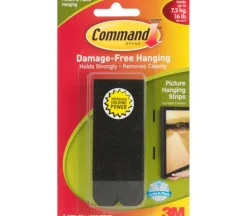 3M Command Large Picture Hanging Strips – Black – 4 Pack