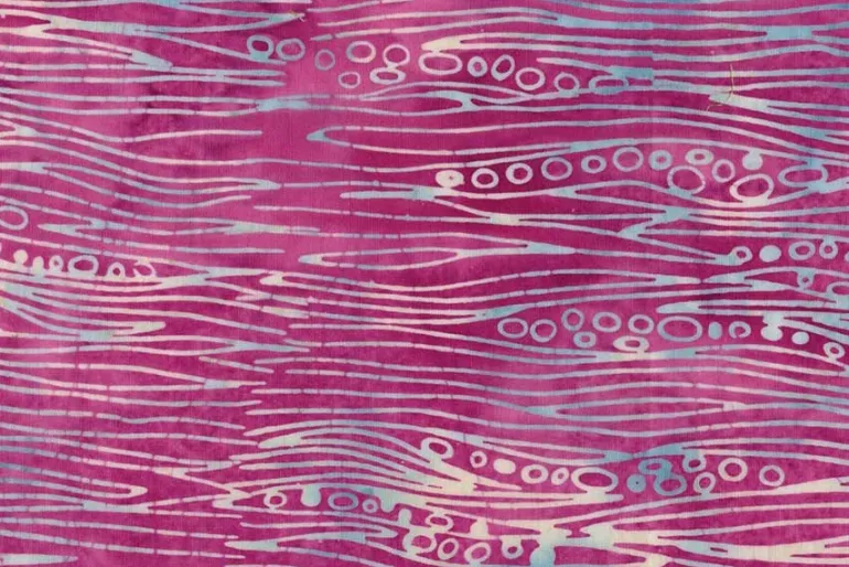 Meadow Brook Batiks Ferns in Blue Bird Blue