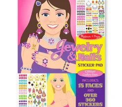 Melissa and Doug Jewelry & Nails Sticker Pad – 11-inch x 14-inch
