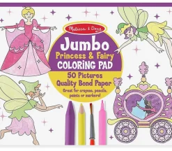 Melissa and Doug Jumbo Coloring Pad – 11-inch x 14-inch – Princess Fairy