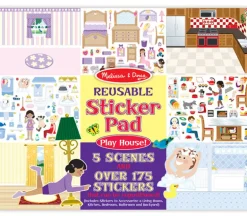 Melissa and Doug Reusable Sticker Pad – 11-inch x 14-inch – Play House!