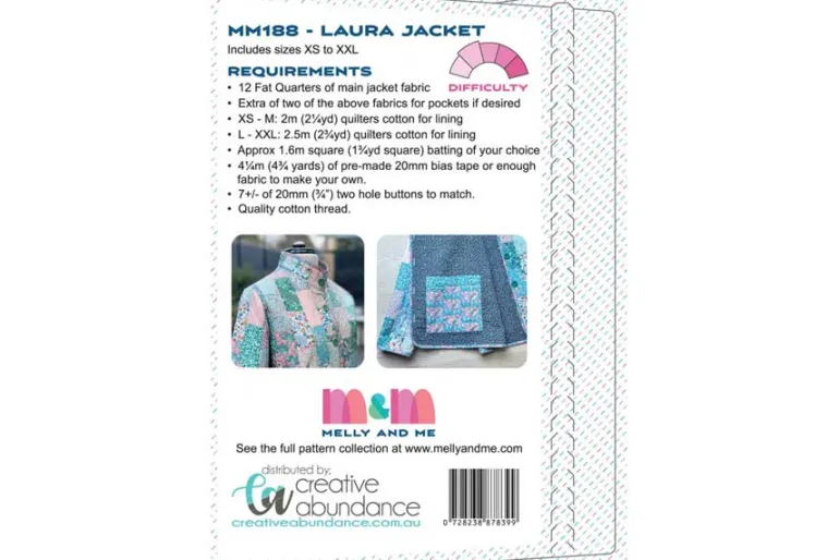 Melly & Me Laura Quilted Jacket Plus Sizes Sewing Pattern
