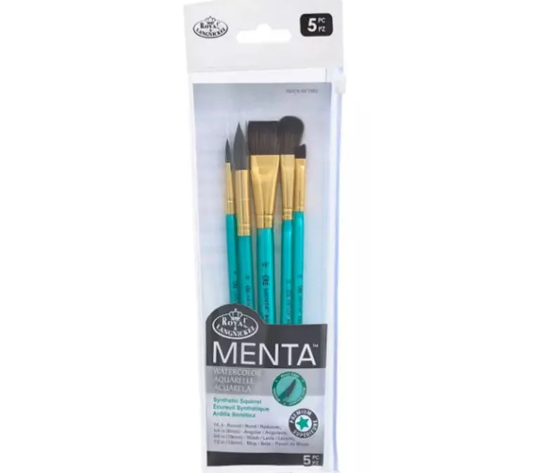Menta Long Handle Variety Set – Synthetic Squirrel – 5 Piece