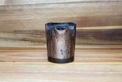 Mercury-Style Glass Candle Holder – Silver