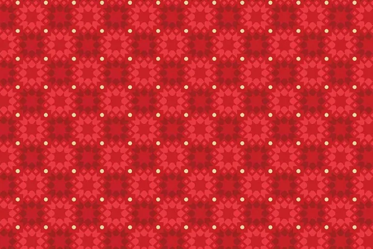 Merry Mix Dots Red & Metallic Highlights