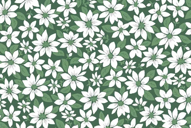 Merry Mix Geometric Red, Green & White with Metallic Highlights
