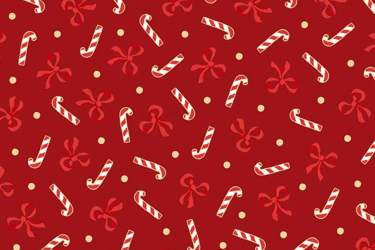 Merry Mix Geometric Red, Green & White with Metallic Highlights