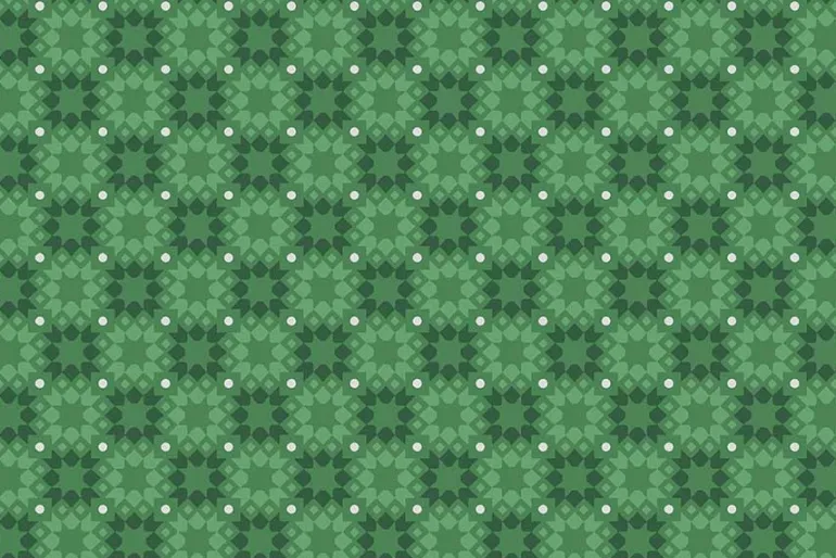 Merry Mix Geometric Red, Green & White with Metallic Highlights