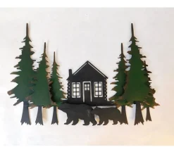 Metal Bears and Cabin Wall Decor
