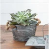 Metal Bucket with Rope Handles – Medium