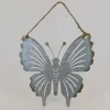Metal Butterfly with Rust Finish & Jute Hanger – Rustic Wall Décor