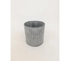 Metal Galvanized Bucket Vase – Small