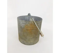 Metal Galvanized Bucket with Wood Handle