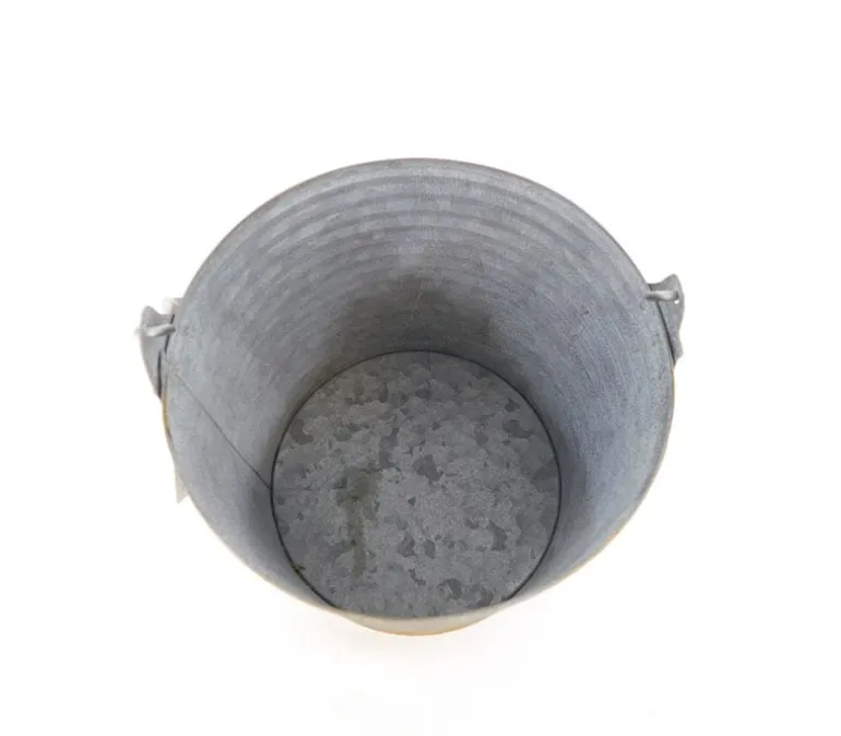 Metal Galvanized Bucket with Wood Handle