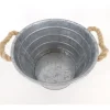 Metal Galvanized Bucket with Rope Handles