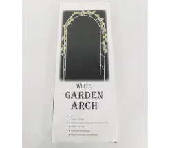 Metal Garden Arch – 9-Feet – White