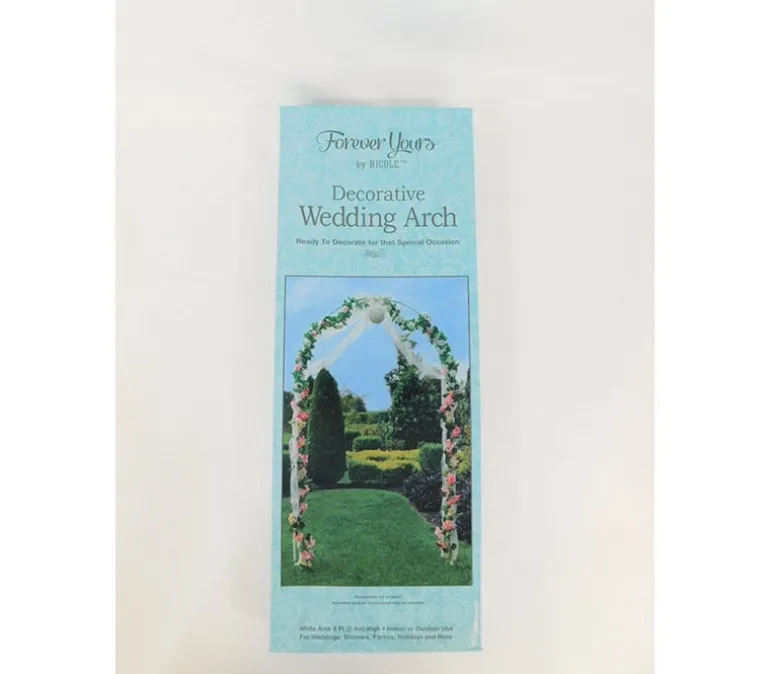 Metal Garden Arch – 8-feet – White