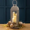 Metal Lantern – Taupe