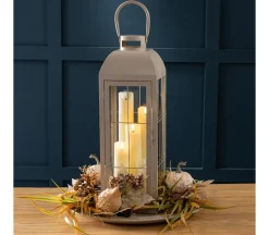 Metal Lantern – Taupe
