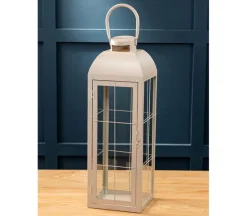 Metal Lantern – Taupe