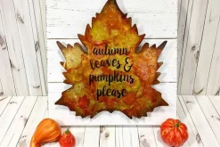 Metal Leaf Wall Décor with Copper Finish – Rustic Accent Piece