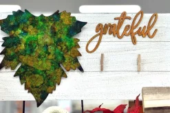 Metal Leaf Wall Décor with Copper Finish – Rustic Accent Piece