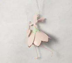 Metal Pink Fairy Ornament