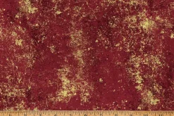 Midnight Flora Blooms Burgundy with Gold Metallic highlights