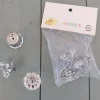 Mini Clear Fountain Style Knobs – 5 Piece