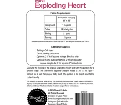 Mini Exploding Heart Quilt Pattern #SPQ339