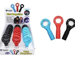 Mini Magnifier with Leds and UV Light – 1 Piece – Color Shipped is Randomly Picked