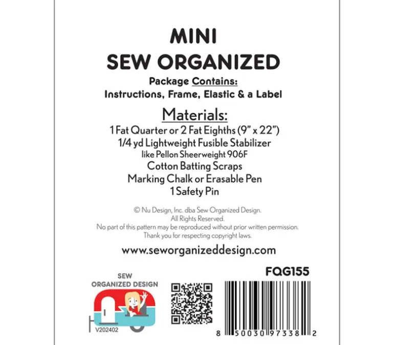 Mini Sew Organized Pattern with Frame – Sewing Room Décor #FQG155