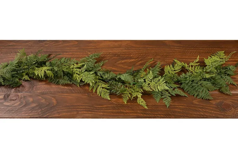 6′ Mixed Fern Garland – Faux Greenery
