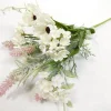 20″ Mixed Floral Bush, White/Pink