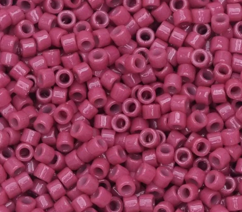 11/0 Miyuki Delica Seed Bead – Duracoat Opaque Raspberry