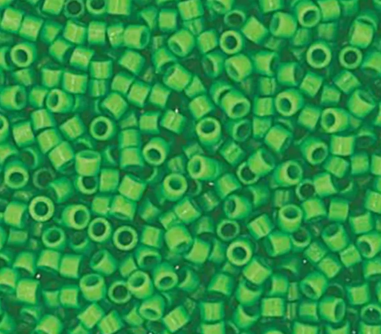 11/0 Miyuki Delica Seed Bead – Duracoat Opaque Fiji Green